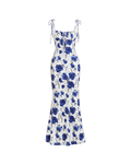 Amara Tie-Strap Maxi Dress - Blue Rose