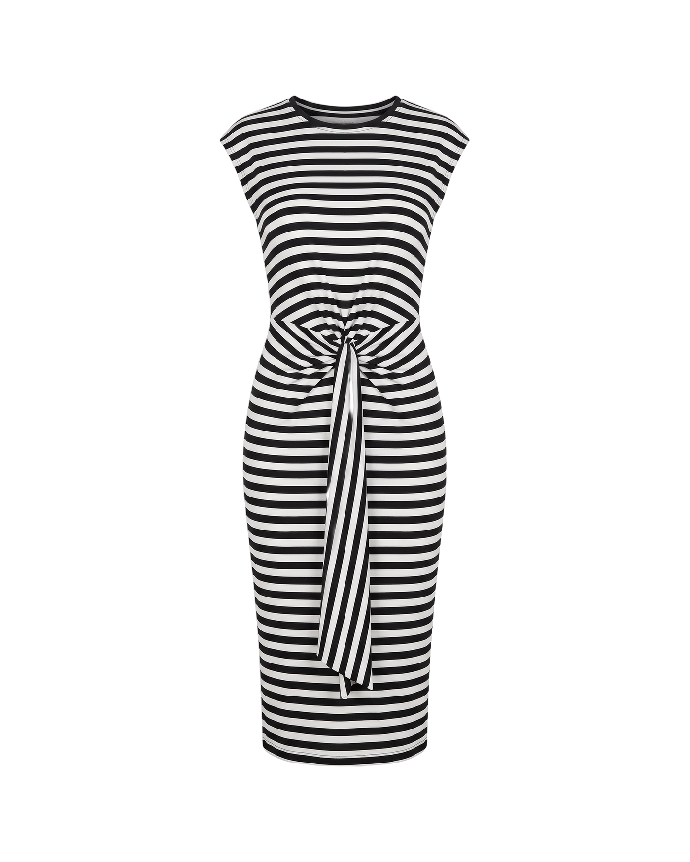 Delphine Knot-Waist Midi Dress
