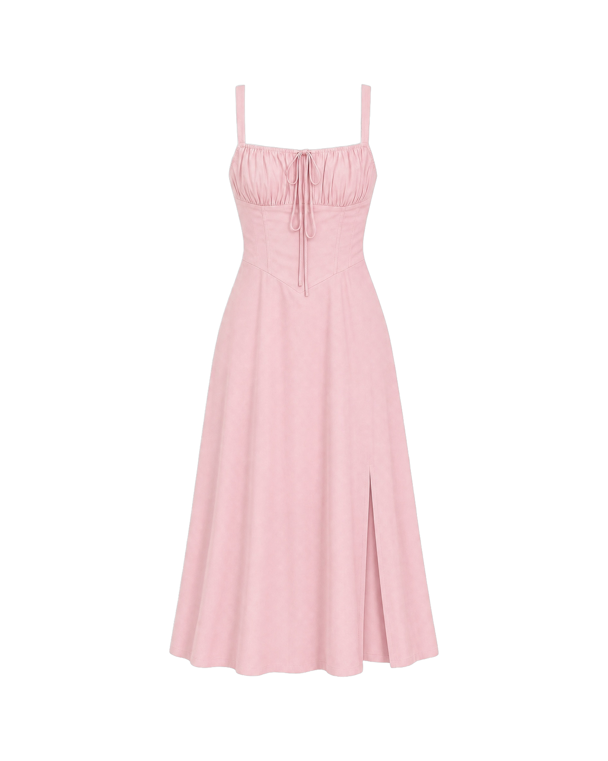 Josephine Corset Midi Dress - Blush Pink