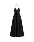 Odette Tiered Halter Maxi Dress - Black