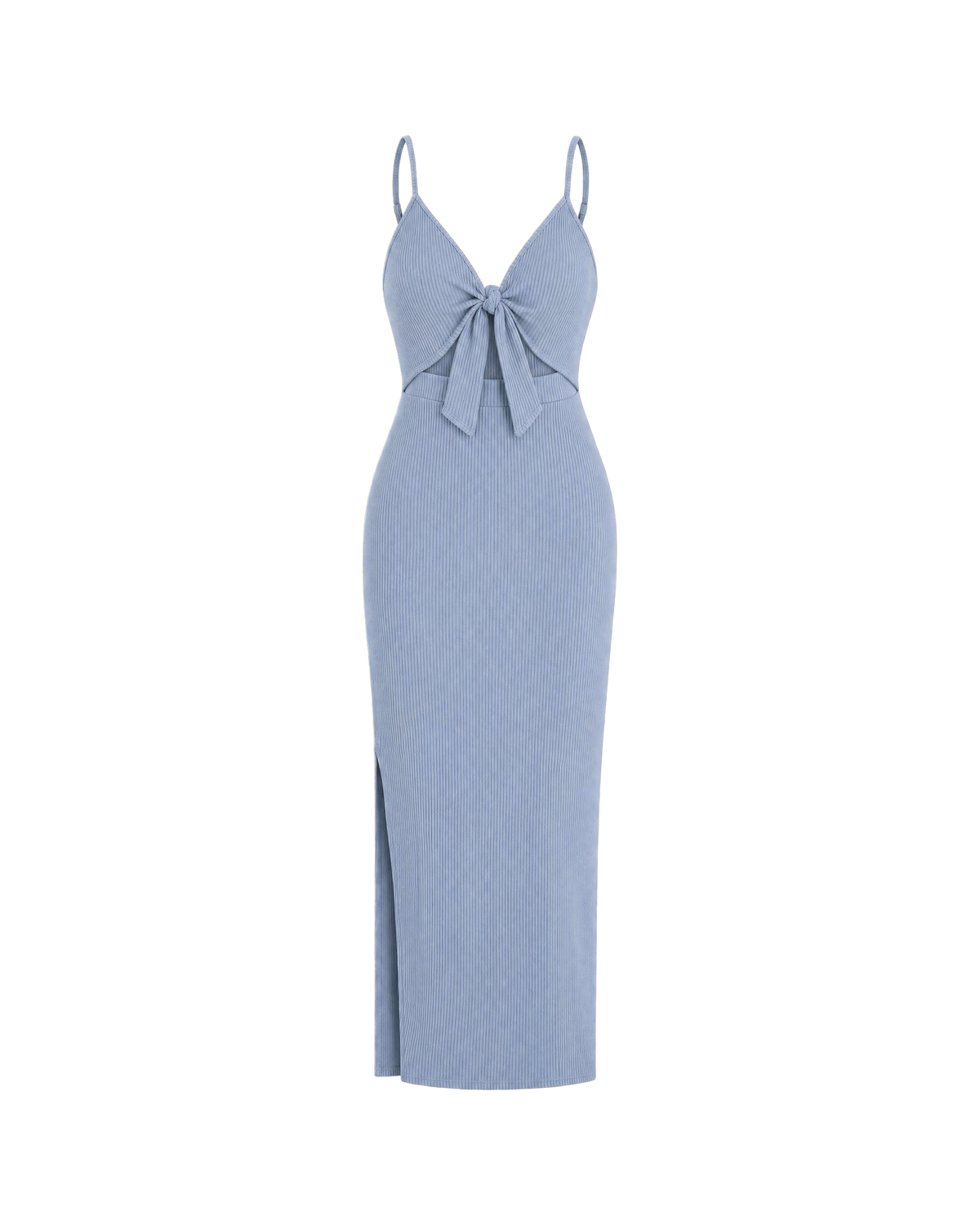 Verity Cutout Bodycon Dress - Dusty Steel Blue