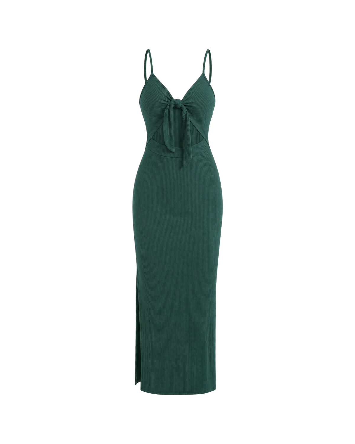 Verity Cutout Bodycon Dress - Forest Hunter Green