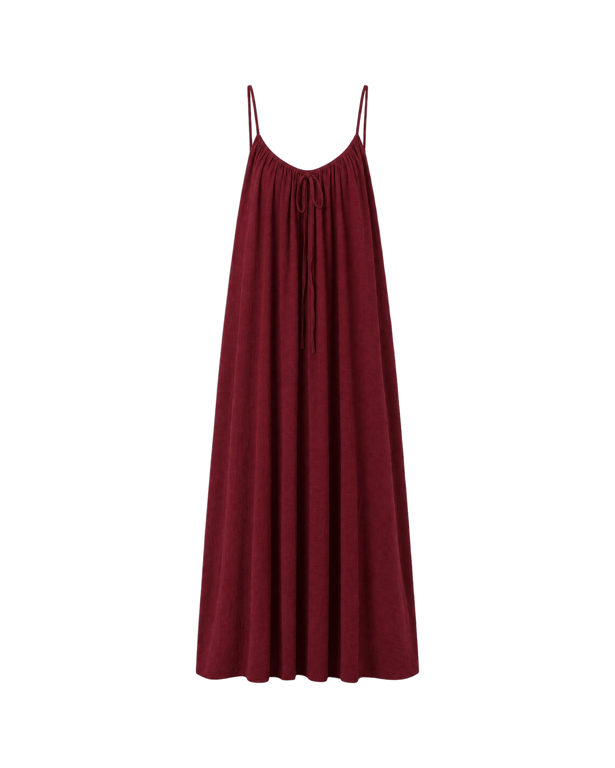 Wren Backless Cami Maxi Dress - Burgundy Wine